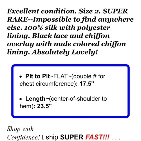 Etcetera Sz 2 Black 100% Silk Lace Chiffon Overlay Tank Top Cami Blouse - Picture 2 of 4